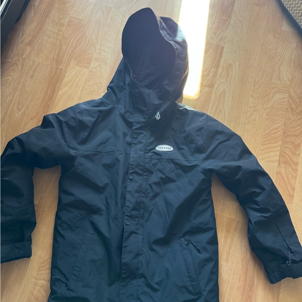 Volcom Youth Snowboarding Black Hooded Jacket size XL (14)